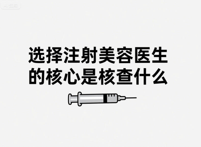 选择注射美容医生核心是核查什么